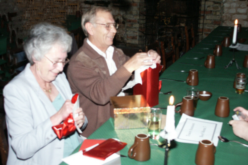 Mum & Dad opening their Ruby Wedding anniversary gifts