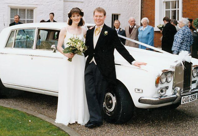 Steve & Nicola getting wed. Uncle Pete & Aunty Dorothy are in the background